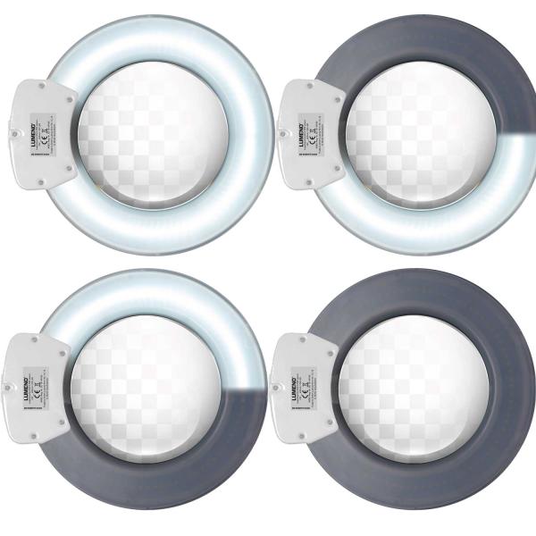 Lumeno LED-Lupenleuchte Ø170mm, dimmbar, Segmentschaltung