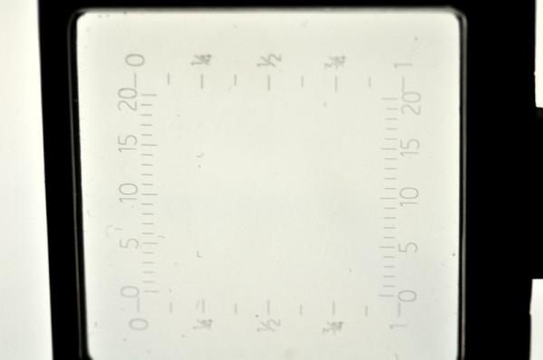 Fadenzähler (Messinggehäuse) 6x-Vergr., Mess-Skala