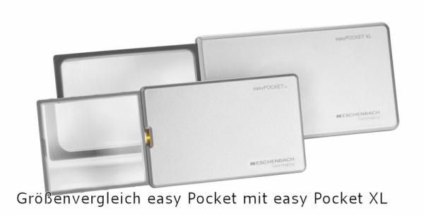 Eschenbach Taschenleuchtlupe LED (easyPocket) XL Modelle schwarz und silber